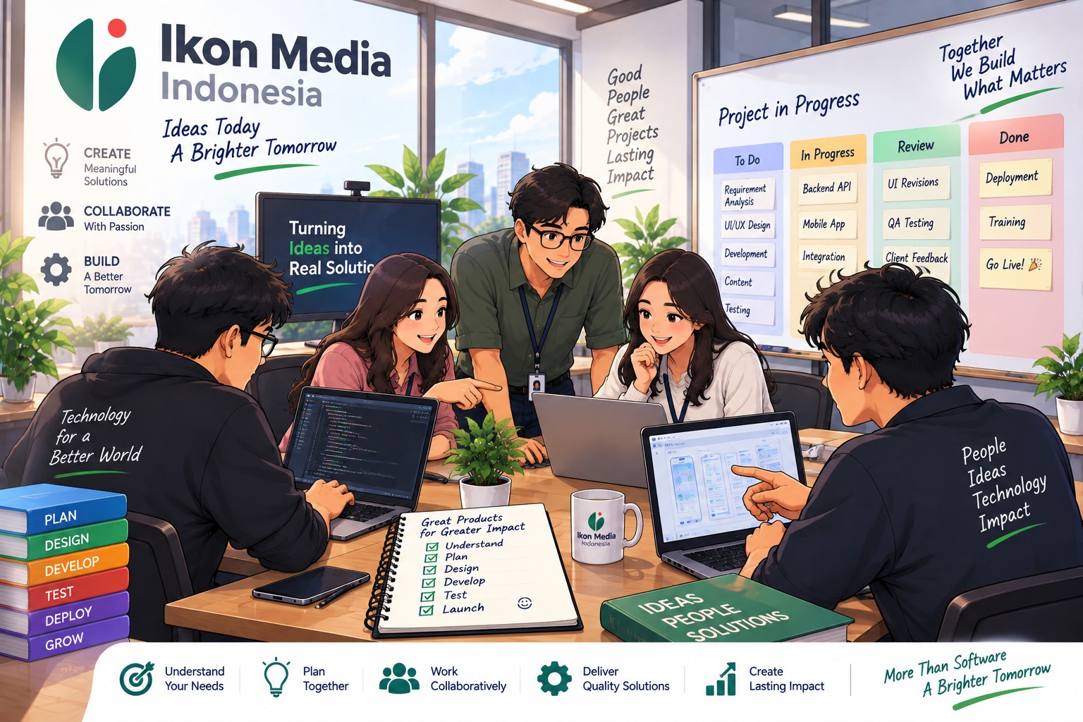 Team working on a project